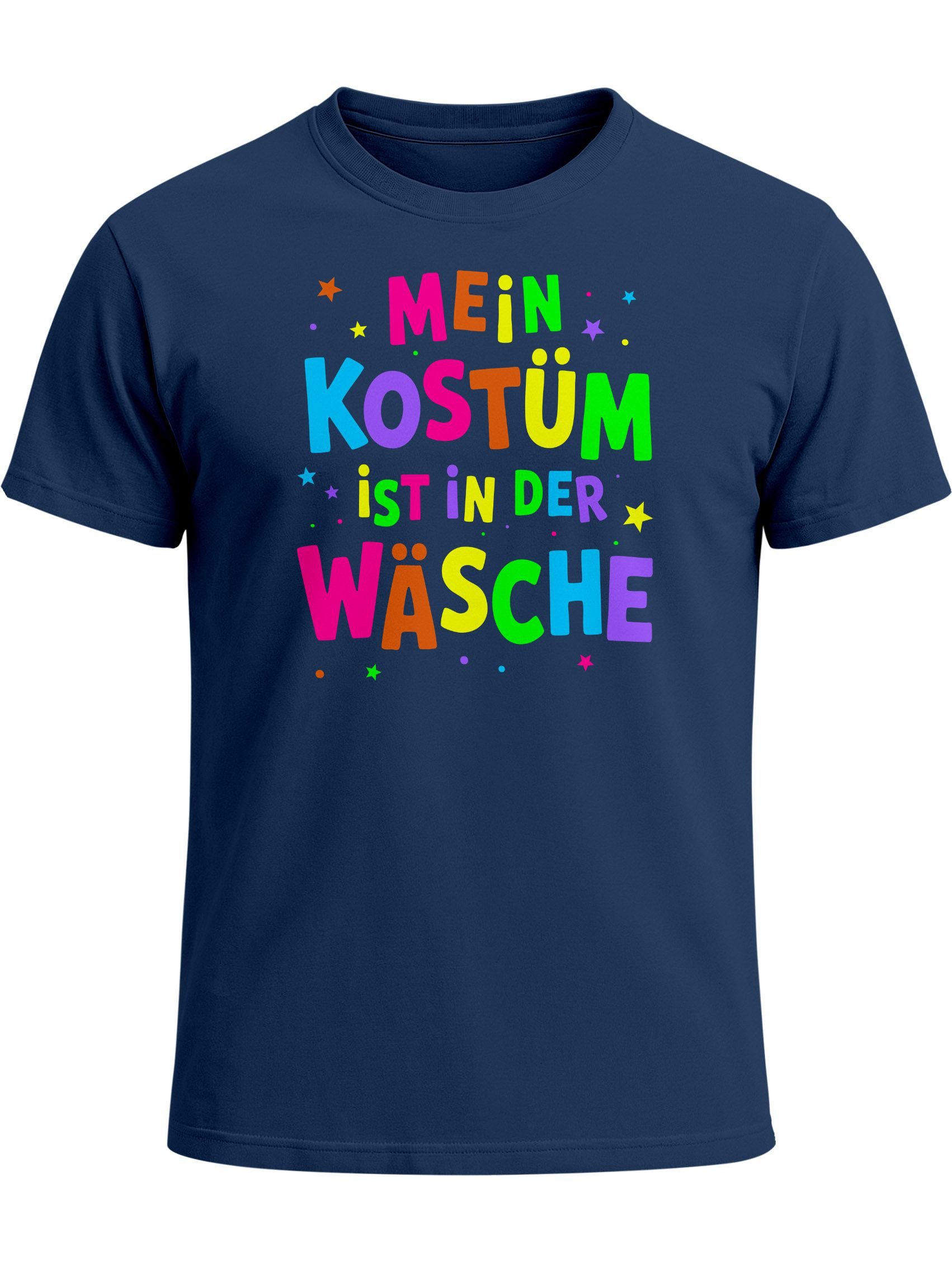 Print-Shirt Herren T-Shirt Anti Fasching Karneval Spruch - Mein Kostüm ist in der