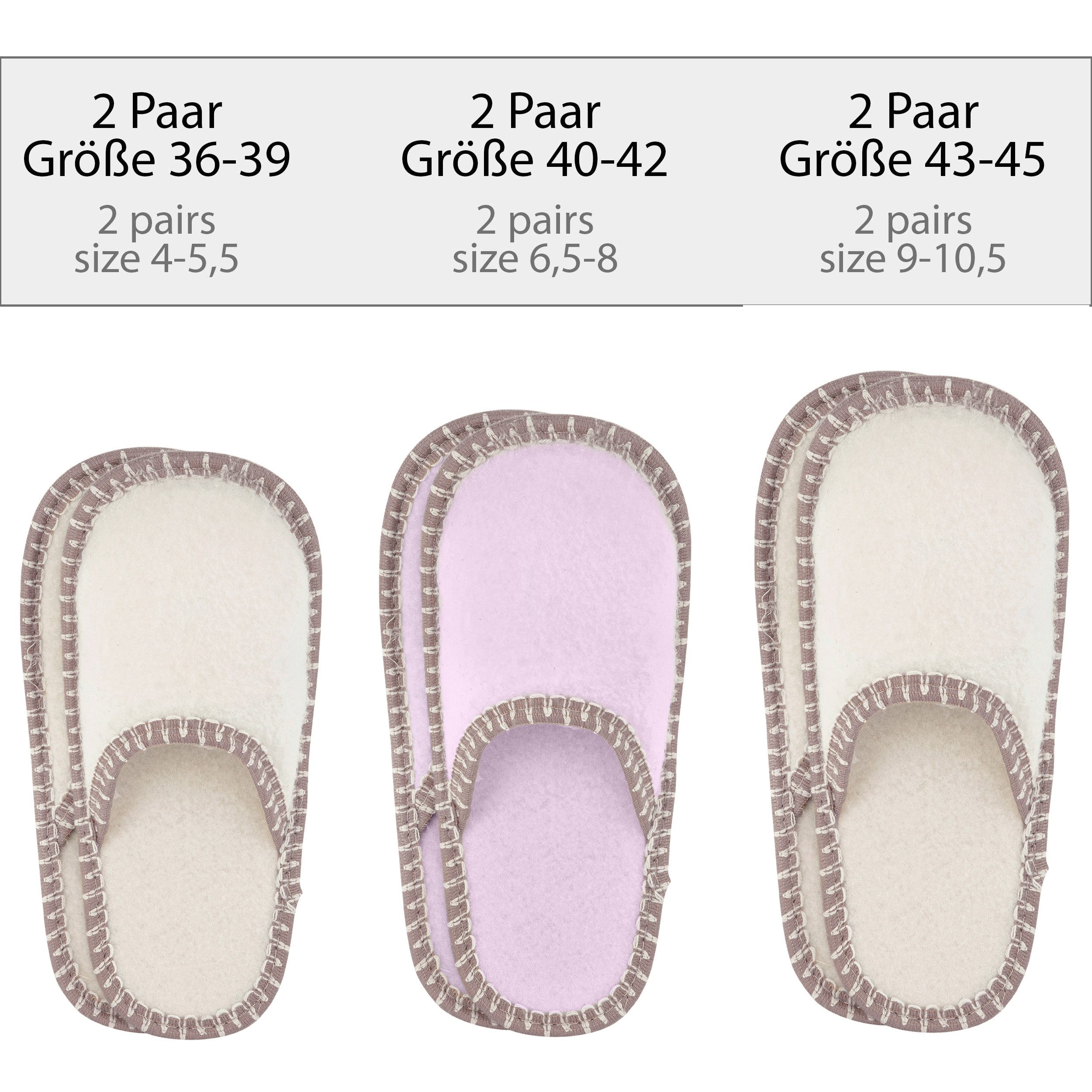 ONVAYA ABS Gästepantoffel, Biene im Lavendel, 6er Set, Antirutsch Sohle Hausschuh