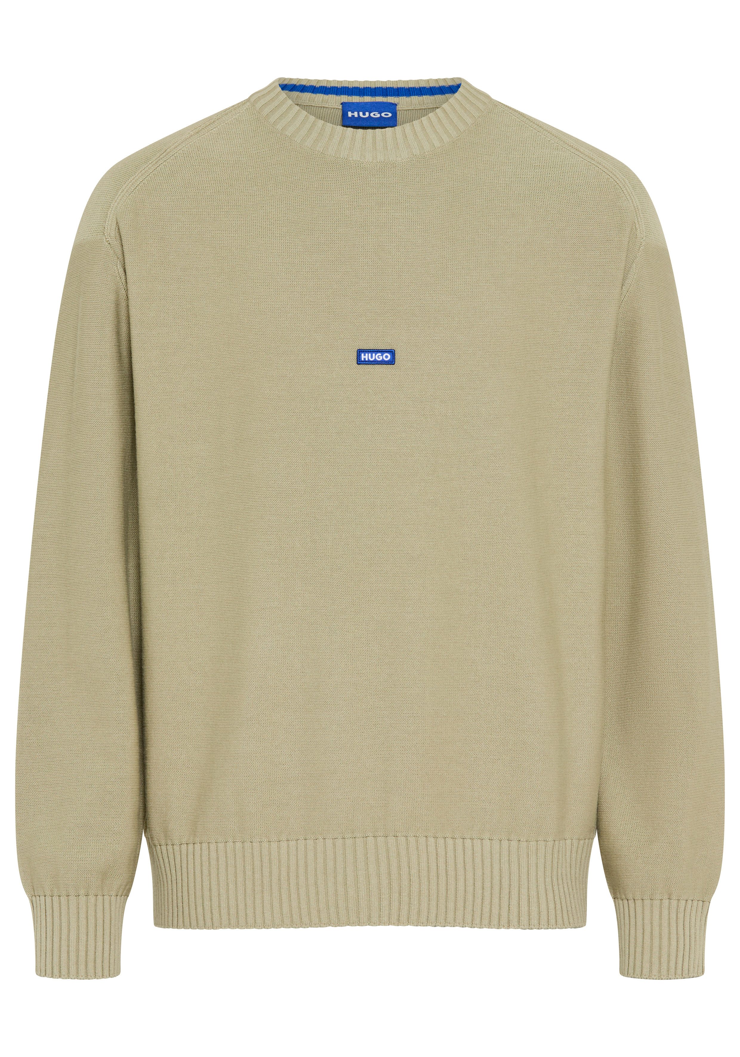 HUGO Strickpullover Relaxed Fit, Rundhalsausschnitt, softe Strickqualität