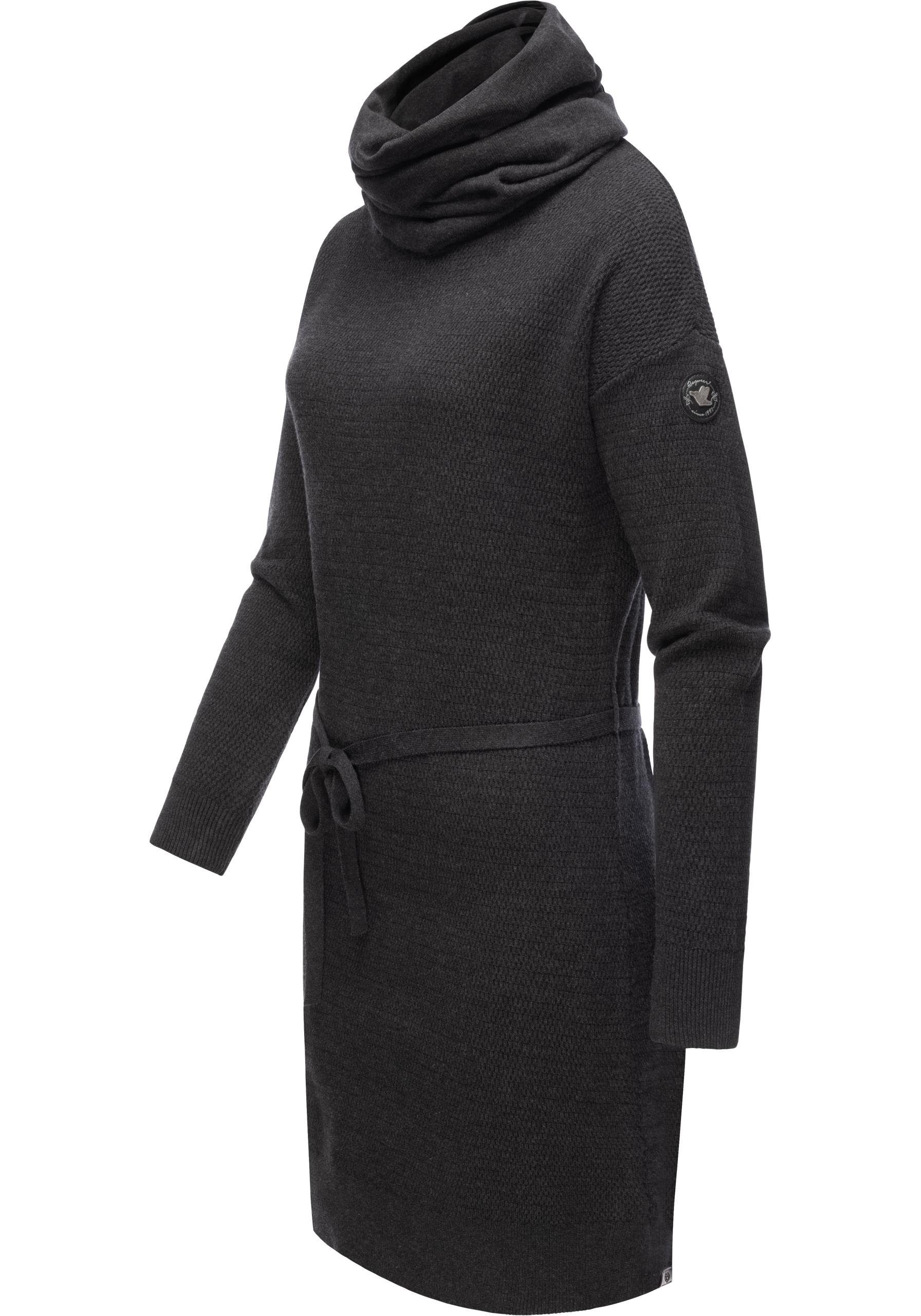 Ragwear Sweatkleid Babett Dress Intl. warmes Winterkleid mit breitem Rollkragen