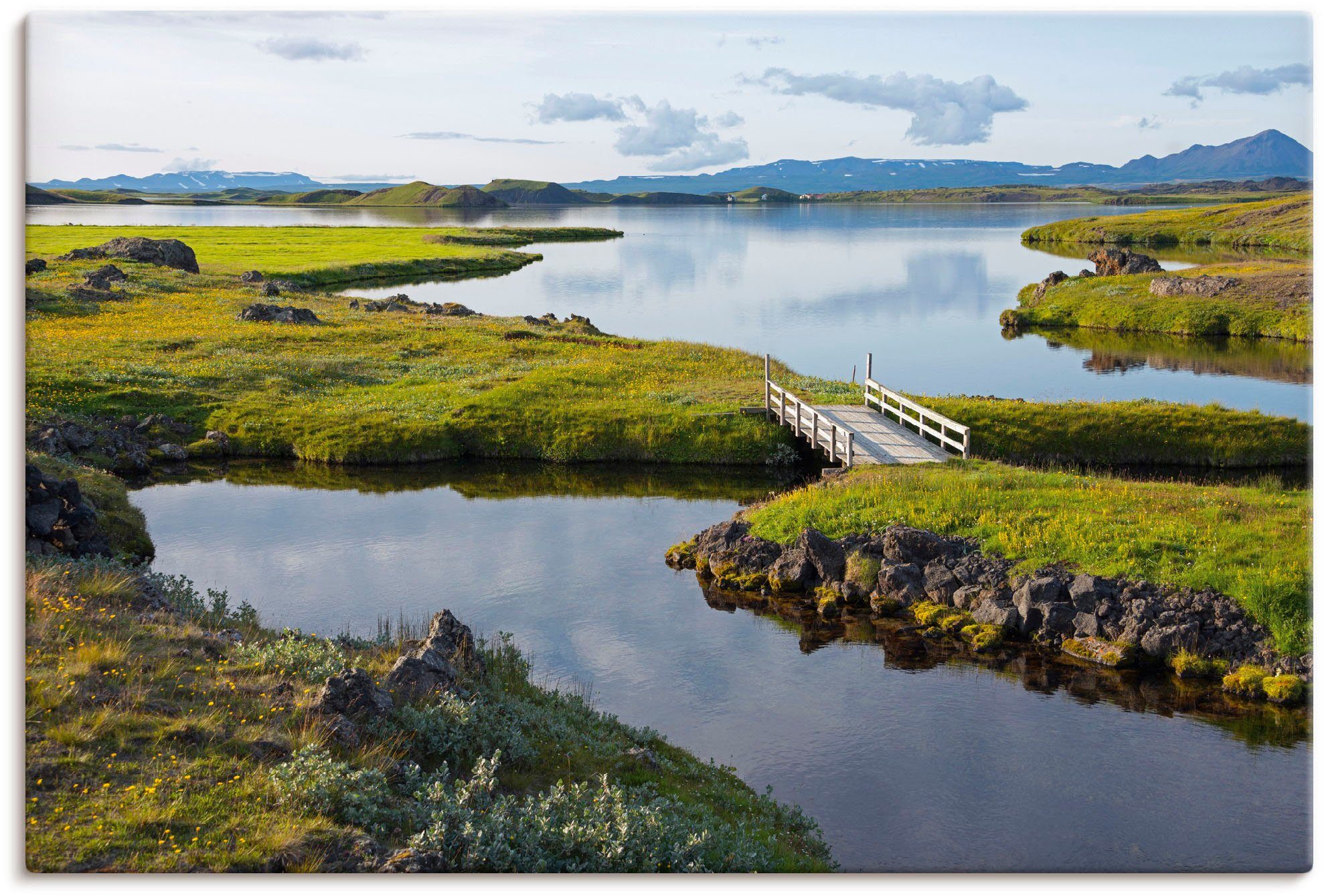 Artland Wandbild (1 Myvatn, Alubild, Seebilder als Poster St), Leinwandbild, in oder Größen versch. Wandaufkleber