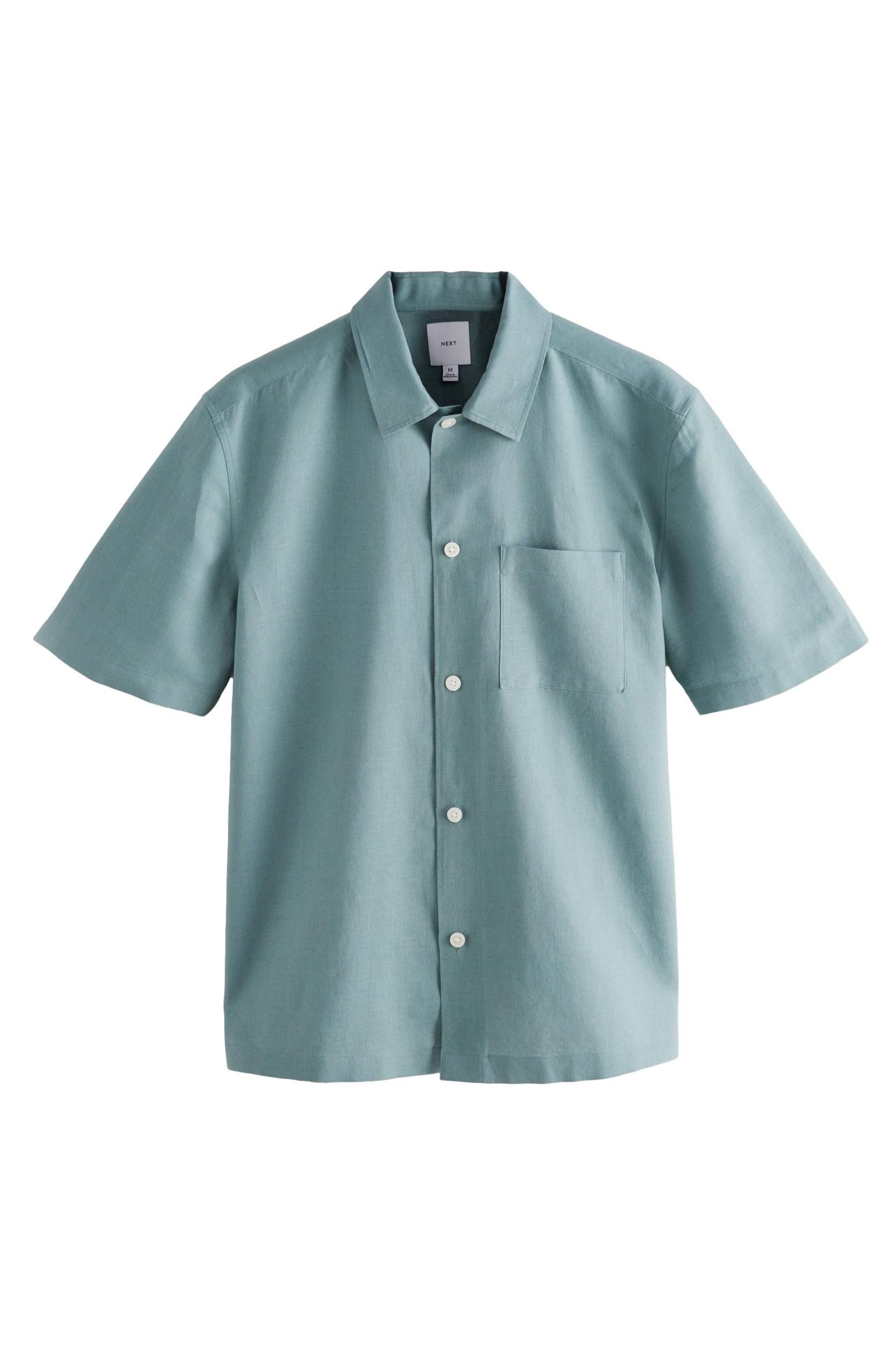 Next Kurzarmhemd Kurzärmliges Hemd aus Baumwoll-Leinenmischung (1-tlg) günstig online kaufen
