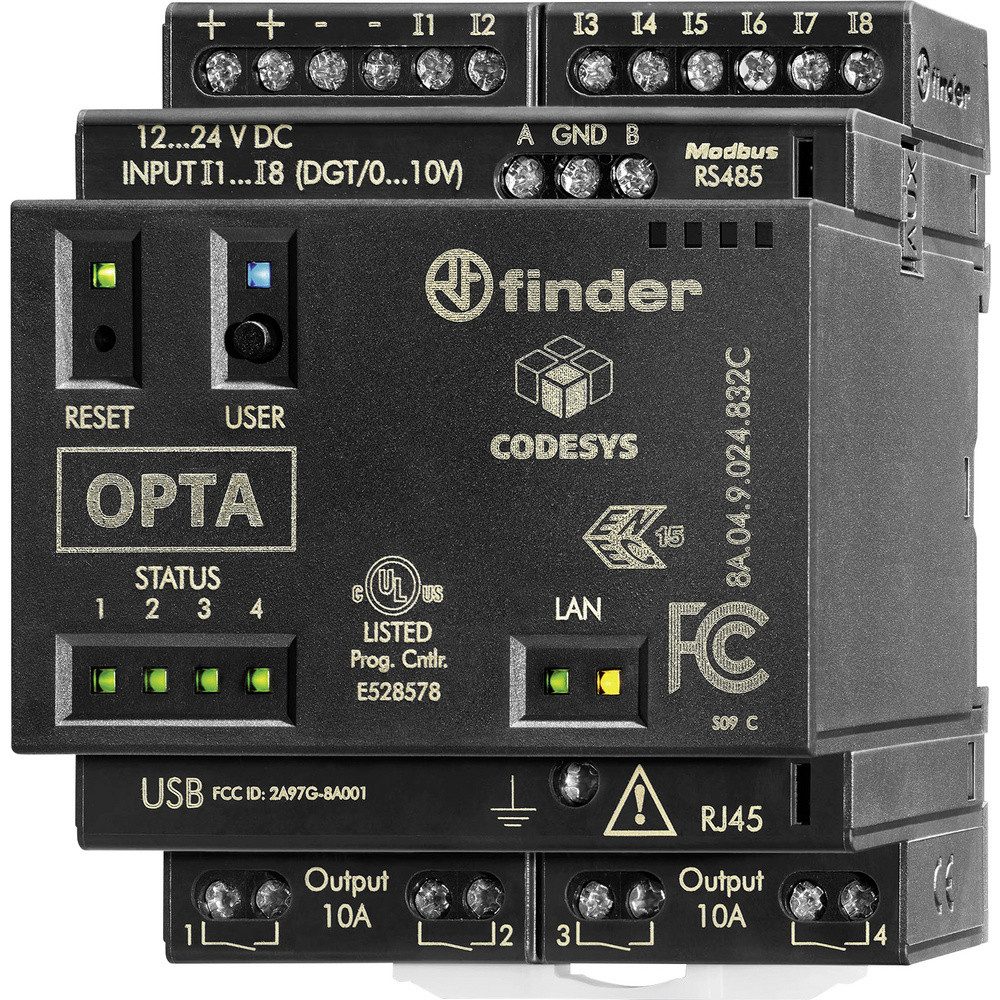 finder Zeitrelais Finder 8A.04.9.024.832C Programmierbares Logikrelais (PLR) Relais 12, (Programmierbares Logikrelais (PLR)