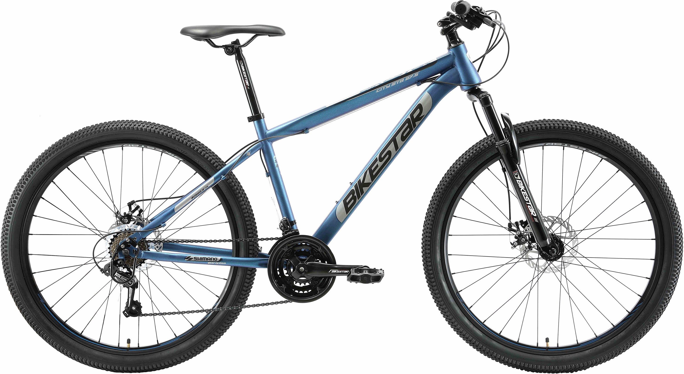 Bikestar Mountainbike, 21 Gang Shimano RD-TY300 Schaltwerk, Kettenschaltung, für Damen und Herren, Kettenschaltung