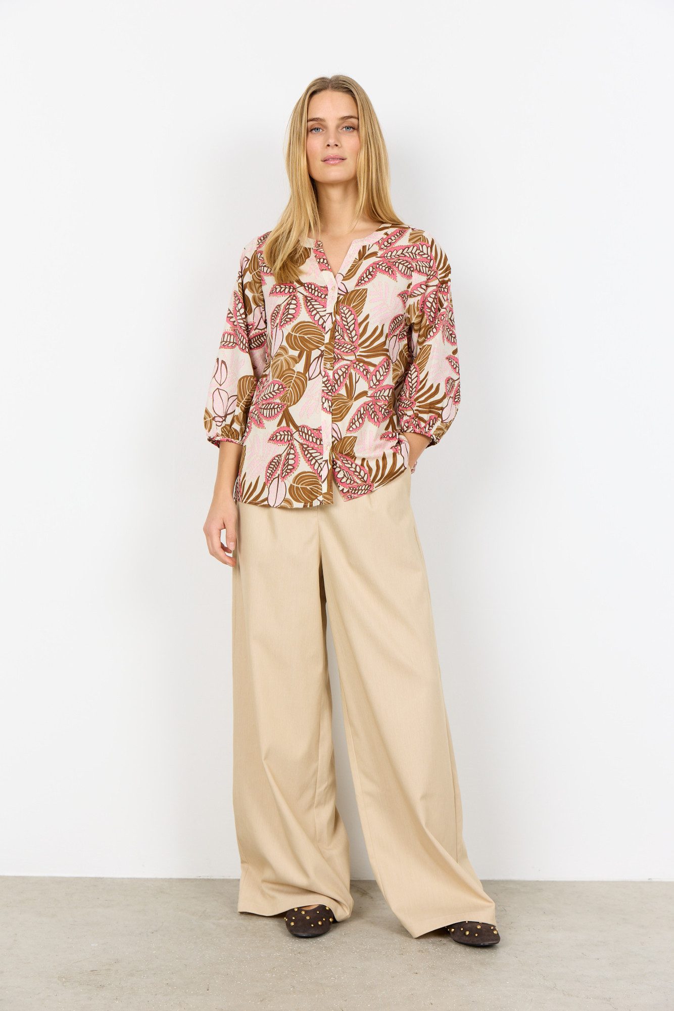 soyaconcept Druckbluse SC-CAM 2 im Tunika-Stil mit floralem Alloverprint