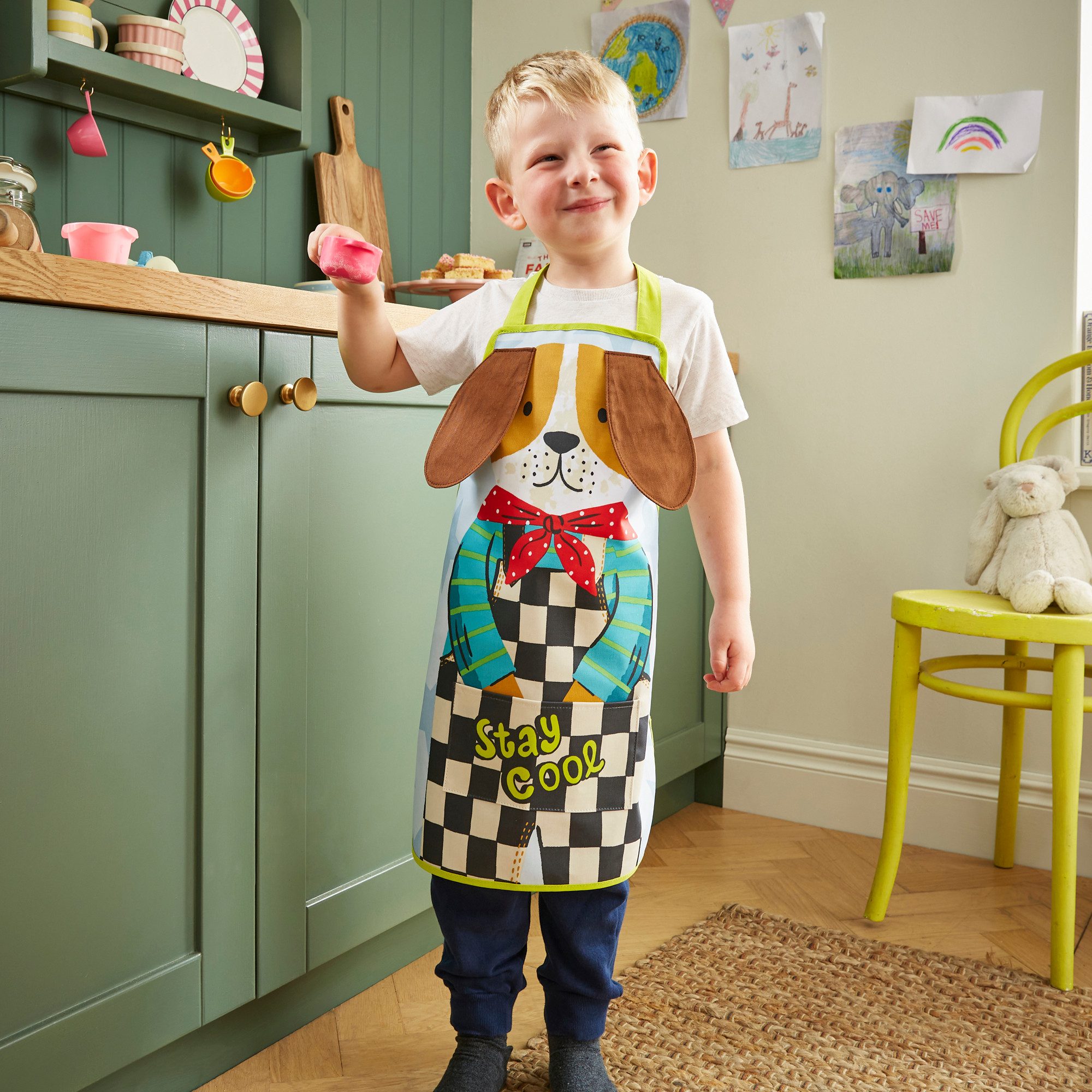 Ulster Weavers Kochschürze Dexter Dog, (1-tlg), Baumwolle mit PVC-Überzug ca.42x57cm Kinderschürze Bastel-/Malschürze
