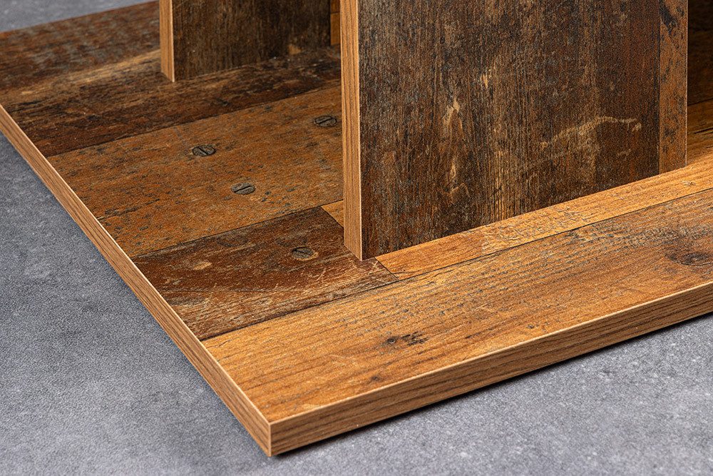 riess-ambiente Esstisch MODENA 110cm natur · Tisch mit Stauraum im Säulenfuß und Bodenplatte (Einzelartikel), Esszimmer · Altholz-Optik · 6 Personen · Küche · I – Bild 5 von 5