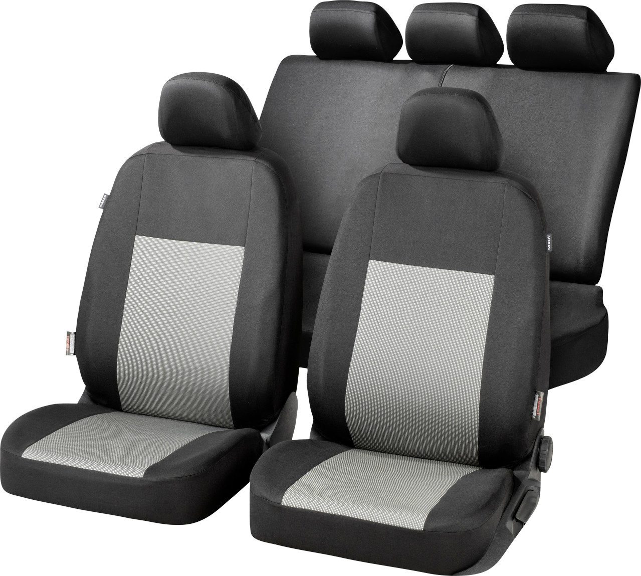 CarComfort Autositzbezug CarComfort Autositzbezug-Set Belmont schwarz-grau