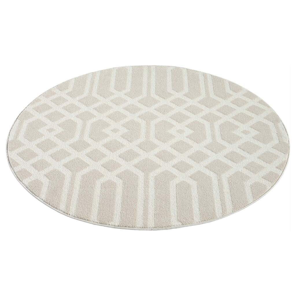 Carpet City Teppich »FLAIR138«, rund, 11 mm Höhe, Kurzflor-Teppich, Skandi- günstig online kaufen