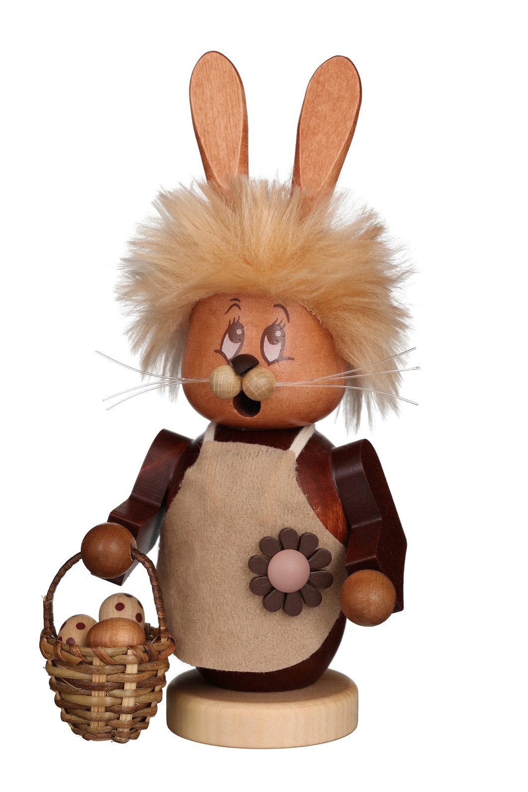 Christian Ulbricht Räuchermännchen Christian Ulbricht Räuchermann Wichtel Häsin klein, (1 St), Handarbeit aus dem Erzgebirge