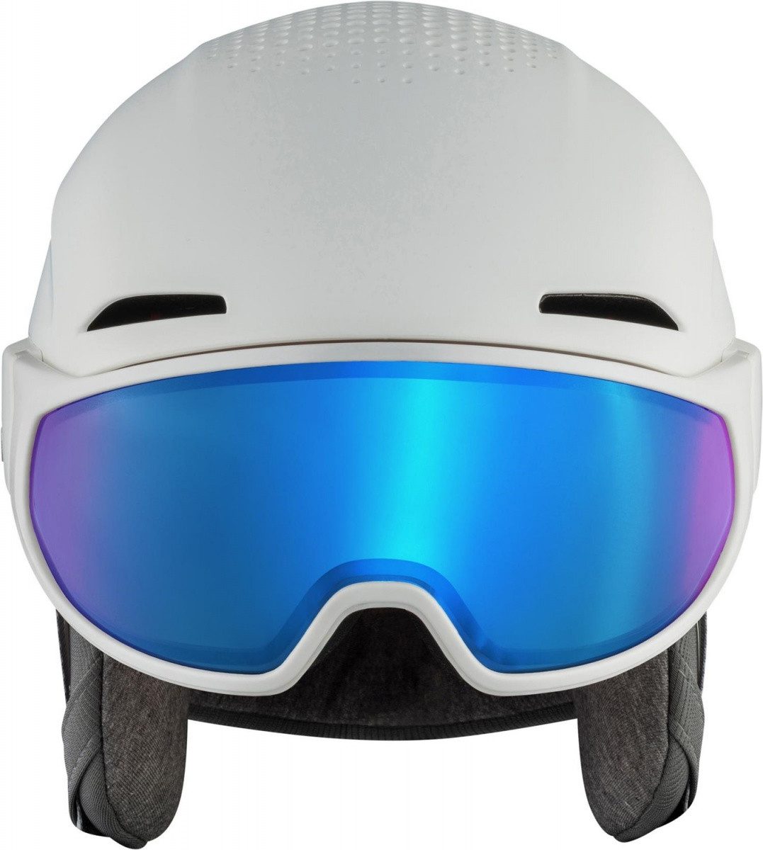 Alpina Sports Skihelm Alpina Alto Q-Lite Visier Skihelm Snowboardhelm White Matt Mirror Blue