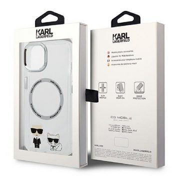 KARL LAGERFELD Handyhülle Case MagSafe Katze transparent iPhone 14