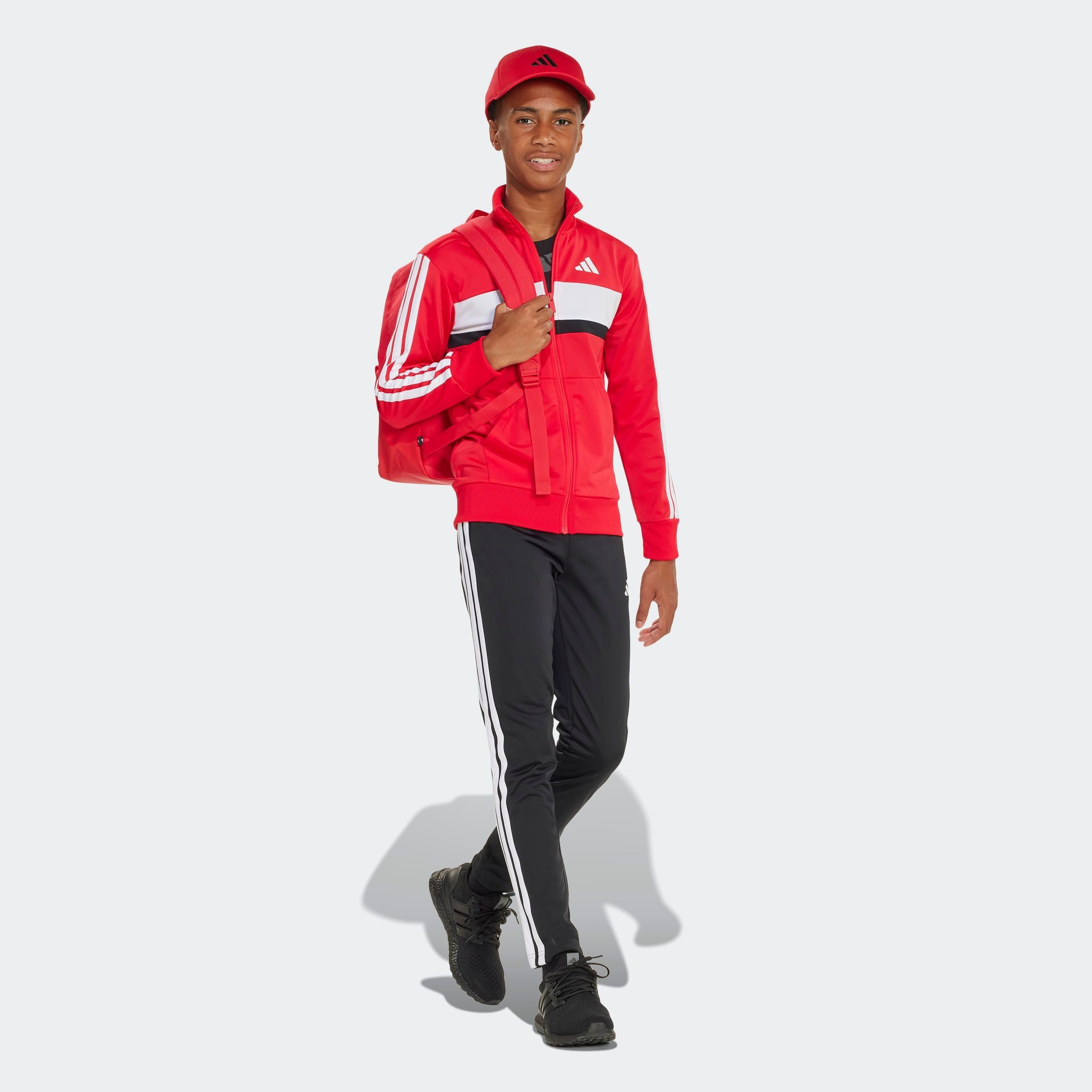 adidas Sportswear Trainingsanzug SEASONAL ESSENTIALS TIBERIO 3-STREIFEN TRICOT KIDS (2-tlg)