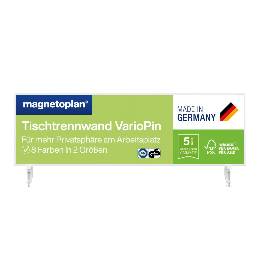 magnetoplan® Trennwandplatten Tischtrennwand VarioPin - 160x50cm - und Filz-Oberfläche, (1-St)