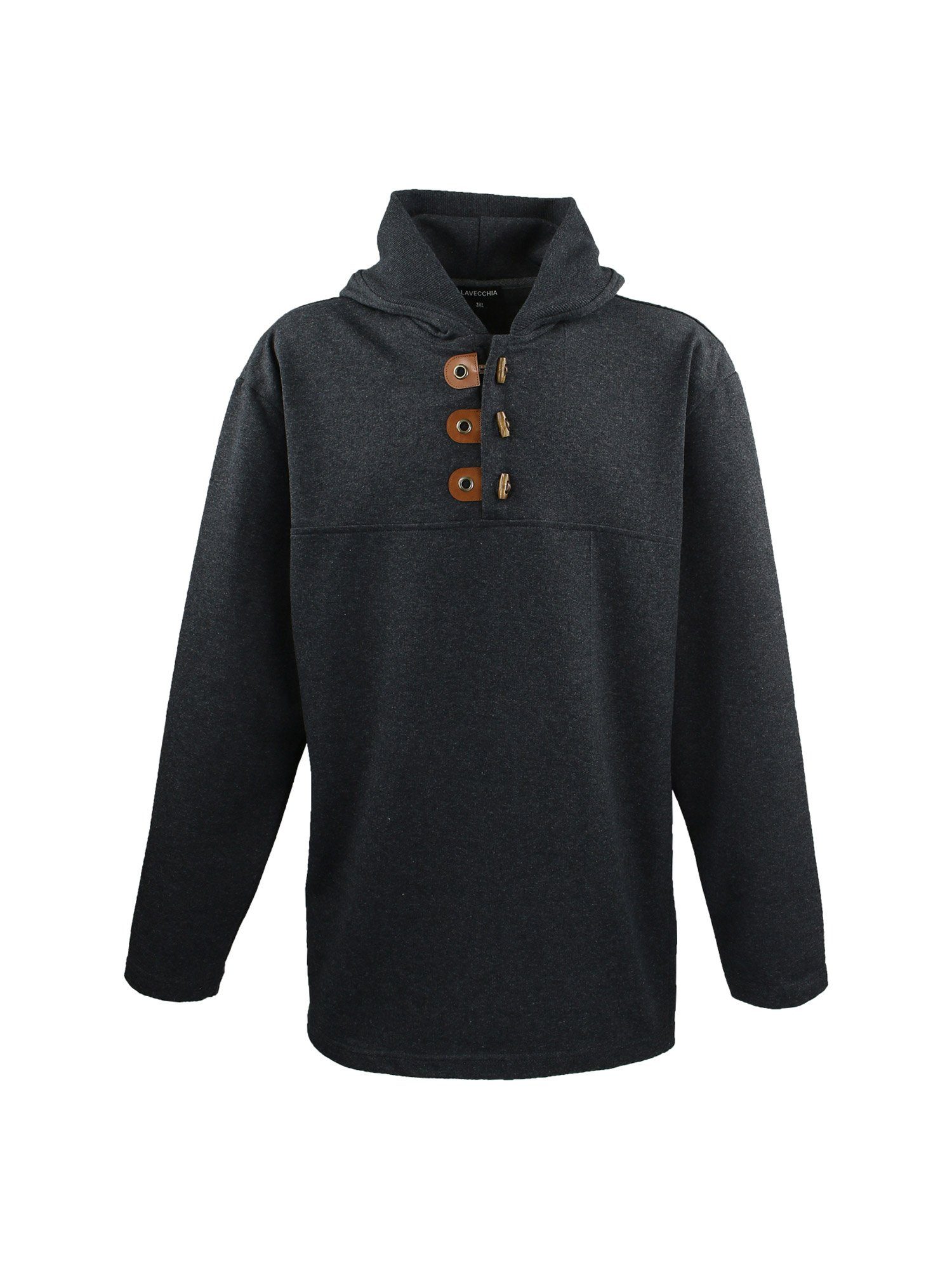 Hoodie Lavecchia Herren Kapuzen Hoodie LV-605 (Anthrazit-Grey, 4XL)
