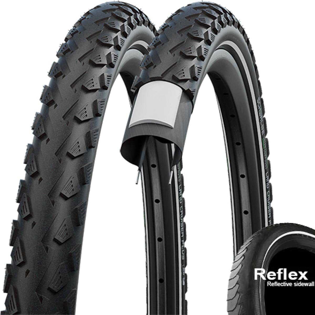 Schwalbe Fahrradreifen Land Schwalbe Reifen Plus 37-622 sw-TwinS HS450 28x1.40" Refl. Cruiser