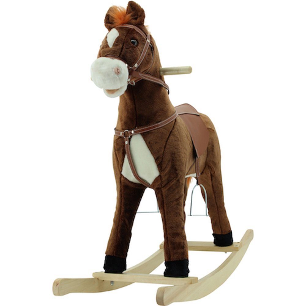 Sweety-Toys Schaukelpferd Sweety Toys 10738 Schaukelpferd Braun mit Rot-Bra günstig online kaufen