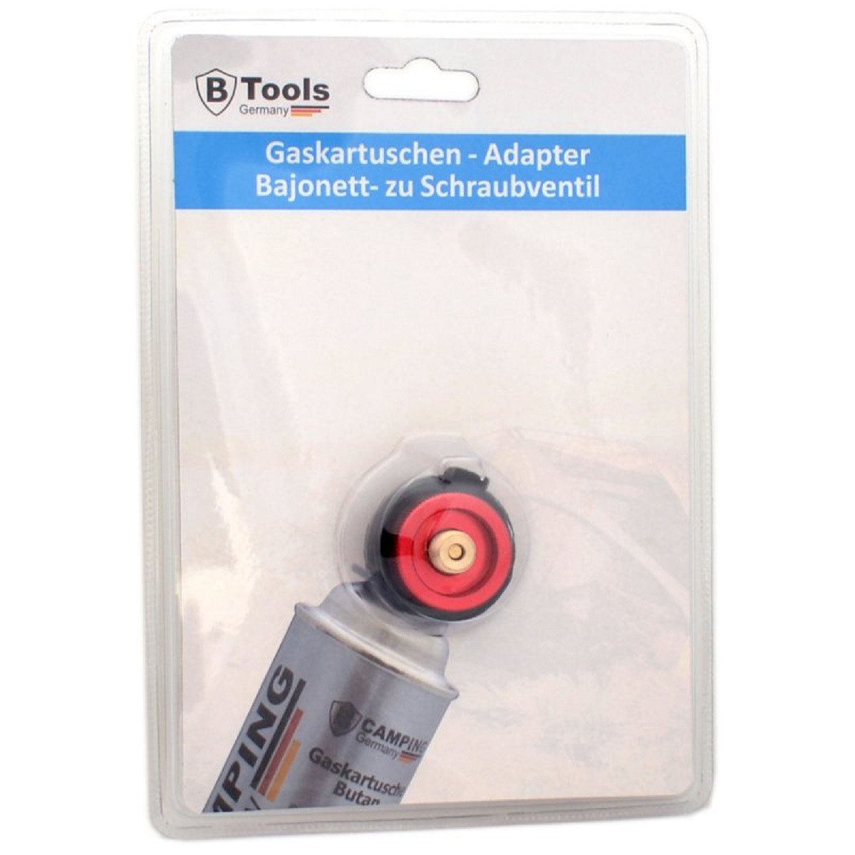 Bahama Warenvertriebs GmbH Gaskartusche Gaskartuschen-Adapter Bajonett zu Schraubventil vielseitige Nutzung
