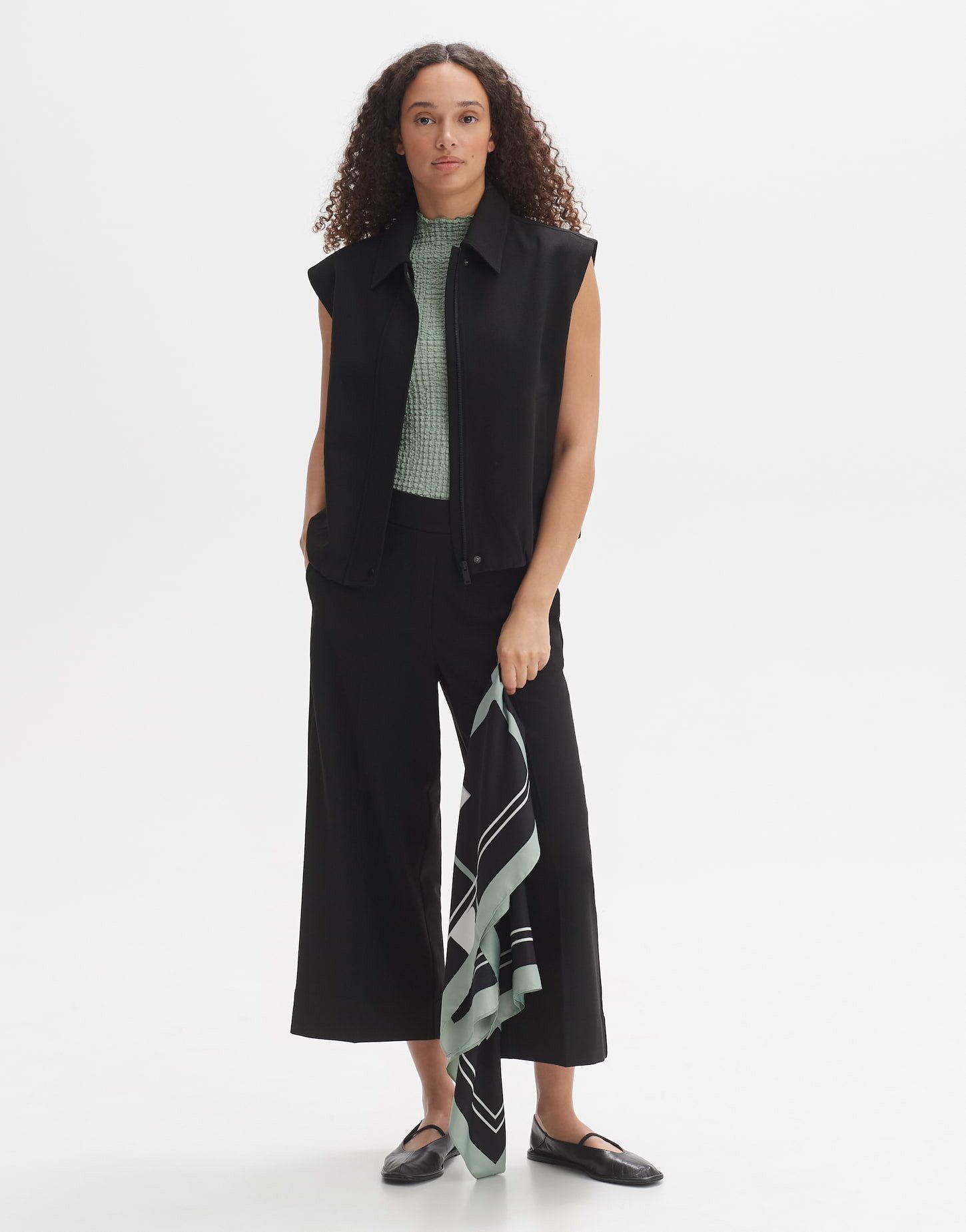 OPUS Anzugweste Bomberweste WANDRI Oversize aus Viskose Mix