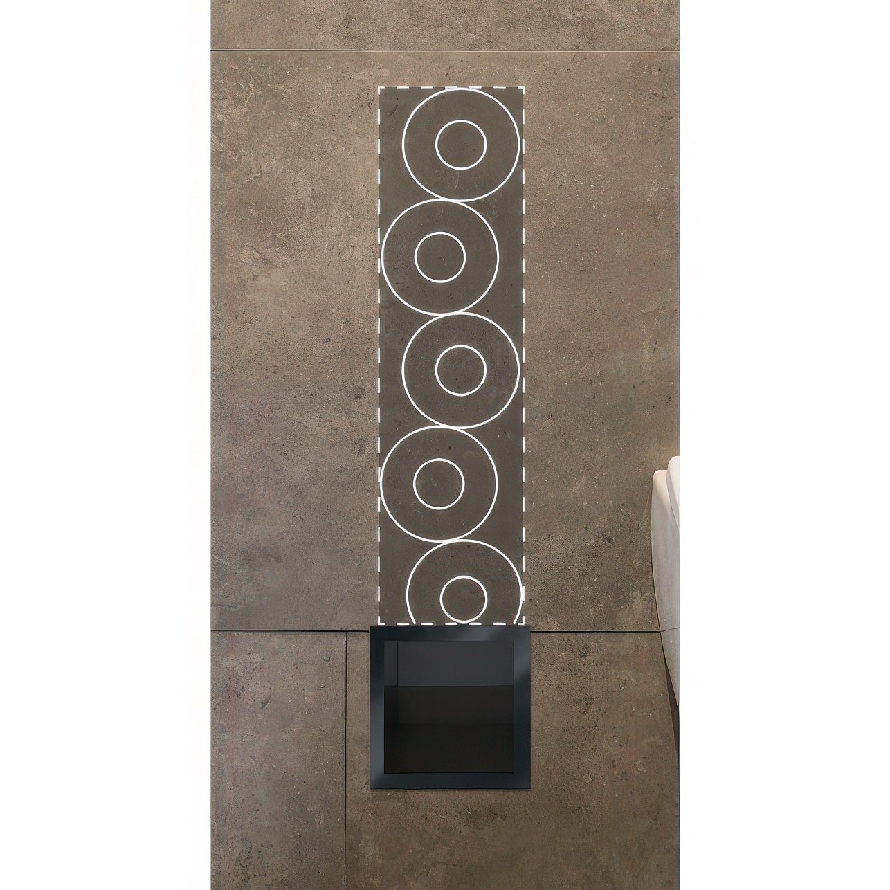 KOLMAN Toilettenpapierhalter WALL BOX PAPER 3 Unterputz Wandnische Toilette günstig online kaufen