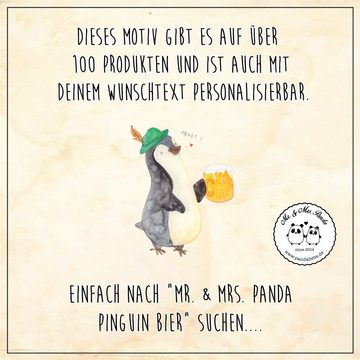 Fußmatte 60 x 90 cm Pinguin Bier - Kreidetafel - Geschenk, Motivfußmatte, Fußa, Mr. & Mrs. Panda, Höhe: 0.3 mm, Rutschfester Halt