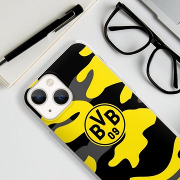 DeinDesign Handyhülle BVB Borussia Dortmund Fanartikel BVB Camo, Apple iPhone 13 Mini Silikon Hülle Bumper Case Handy Schutzhülle