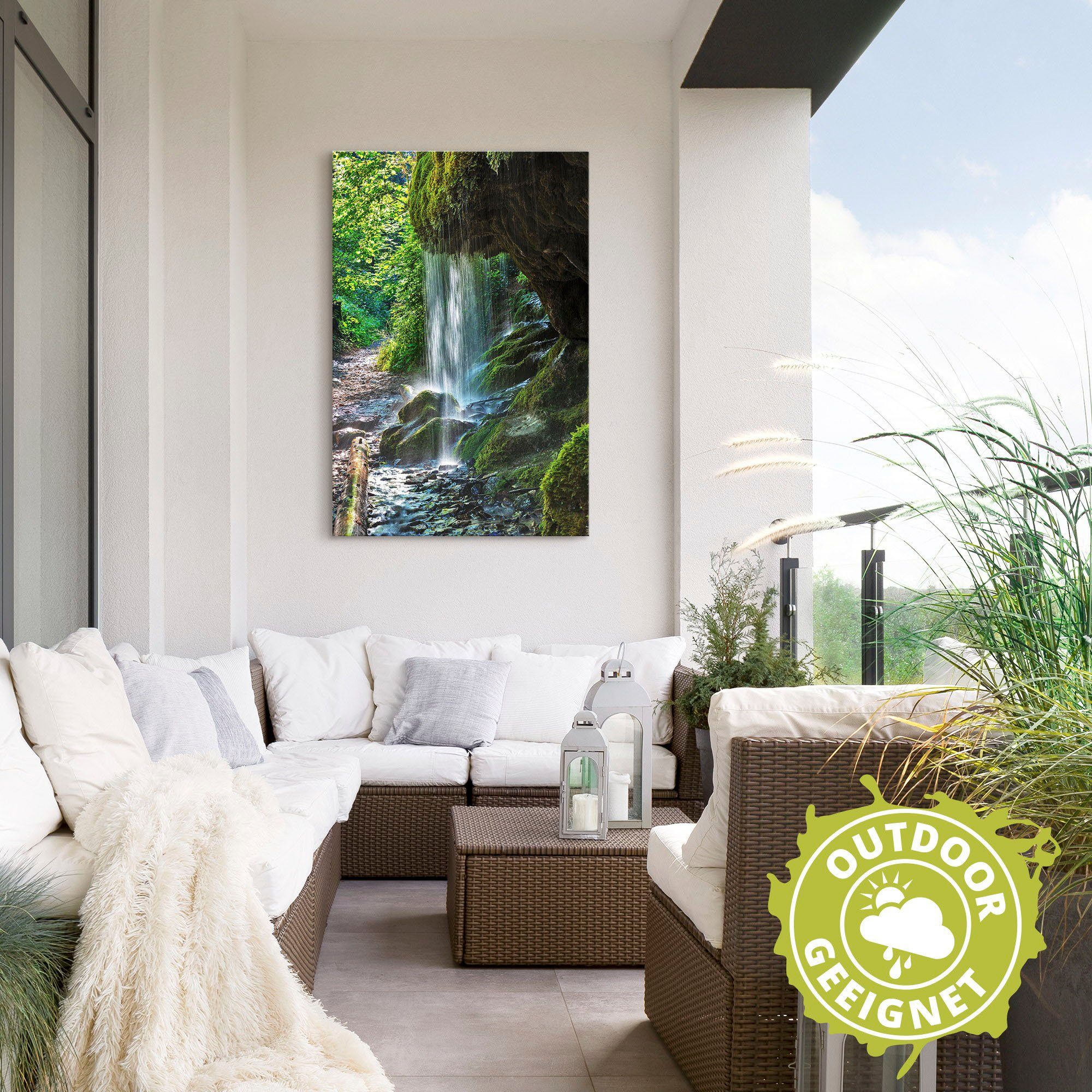 Artland Wandbild »Moosbedeckter Wasserfall«, Wasserfallbilder (1 Stück), in vielen Größen & Produktarten - Alubild / Outdoorbild für den Außenbereich, Leinwandbild, Poster, Wandaufkleber / Wandtattoo auch für Badezimmer geeignet-HomeTrends