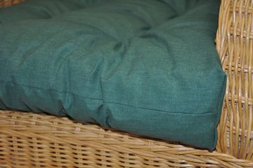 Rattani Sesselauflage Polster Kissen für Rattan Ohrensessel Rattansessel, Color dunkelgrün