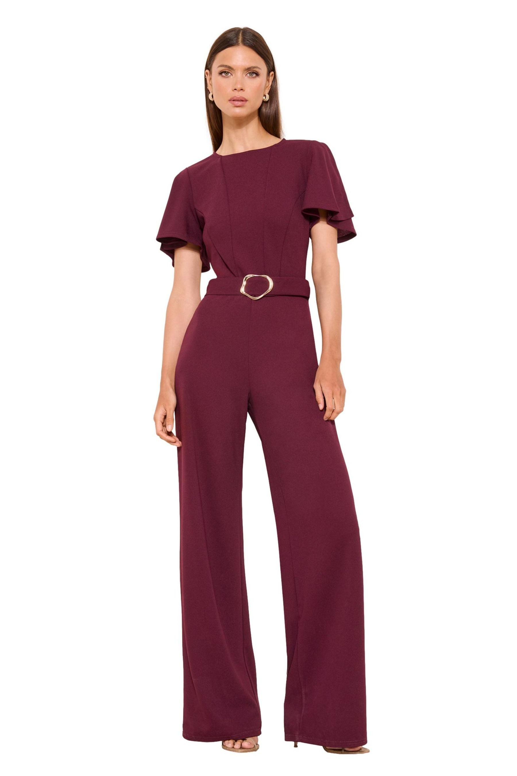 LIPSY Jumpsuit Lipsy Overall mit Gürtel und Metalldetails Regular (1-tlg)