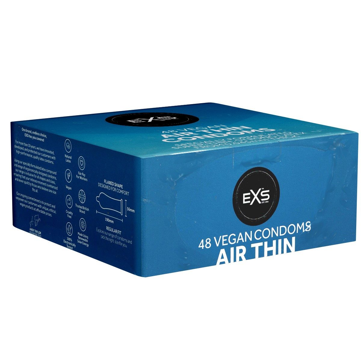 EXS Презервативы Air Thin - extradünne Презервативы für ein Gefühl wie ohne Kondom Packung mit, 48 St., extrem dünne und gefühlsechte Презервативы, nur 0,04mm Wandstärke, ein Hauch von Nichts bei maximalen Schutz