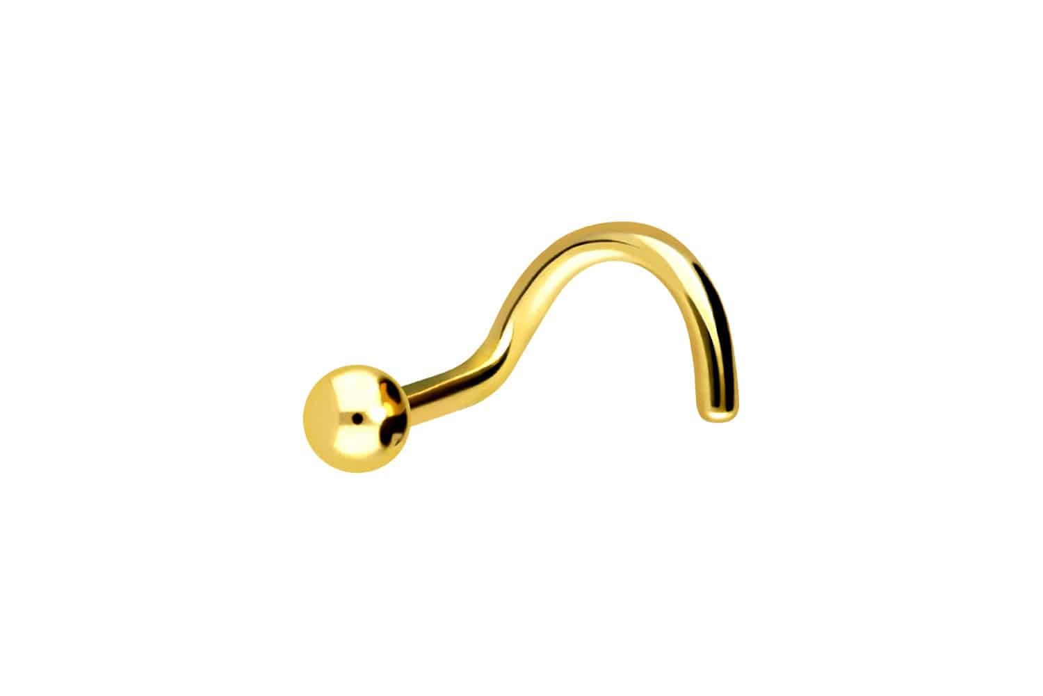 Nasenpiercing Titan Nasenstecker Spirale KUGEL