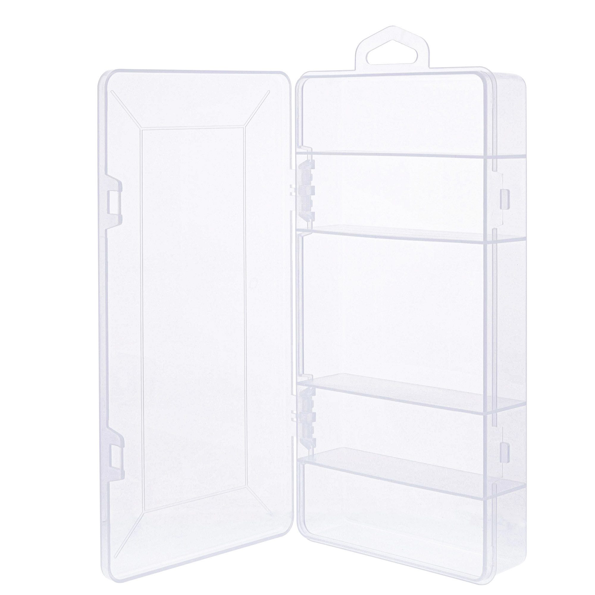 Inline Aufbewahrungsbox Kleinteilebox, 5 Fächer, Abmessungen: 206x107x33mm, transparent