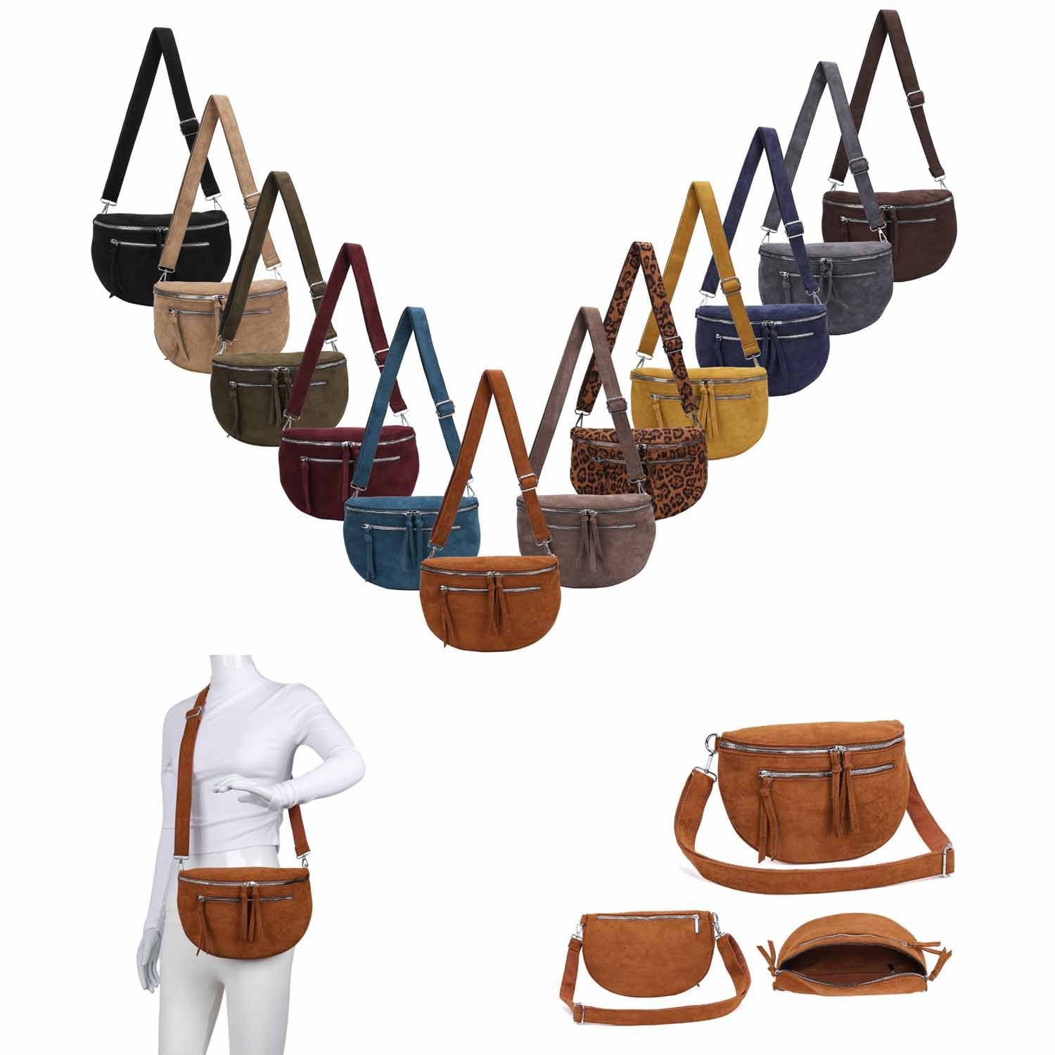 ITALYSHOP24 Bauchtasche Damen Gürteltasche Hüfttasche Bodybag günstig online kaufen