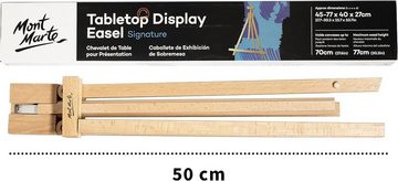 Mont Marte Tischstaffelei aus Buchenholz – Kompakte Staffelei, Ideale Holzstaffelei zum Präsentieren von Leinwänden bis 70 cm