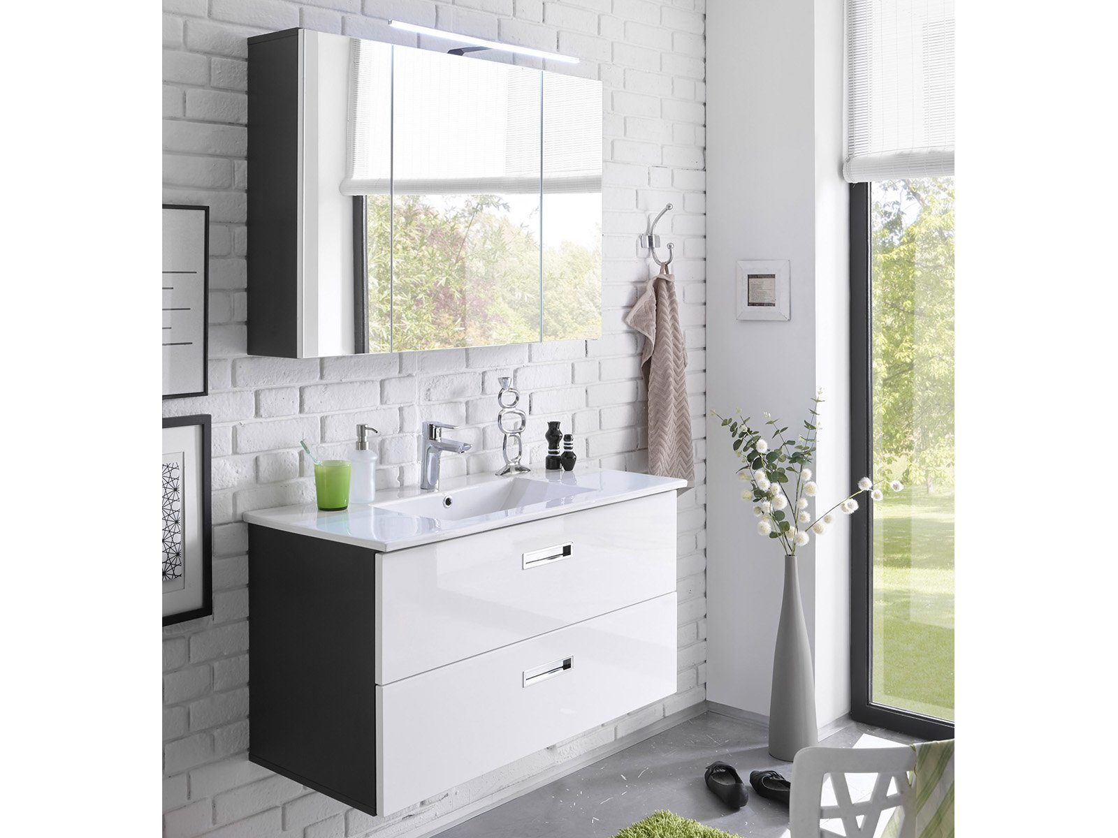 BEGA BBK Badezimmer-Set 102 x 195 x 47 cm (B/H/T), (2-St)