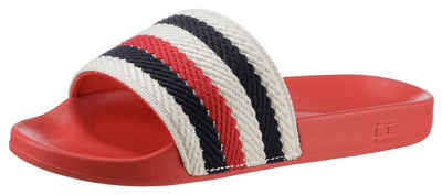 Tommy Hilfiger TOMMY ESSENTIAL POOL SLIDE Badepantolette mit gestreifter Bandage