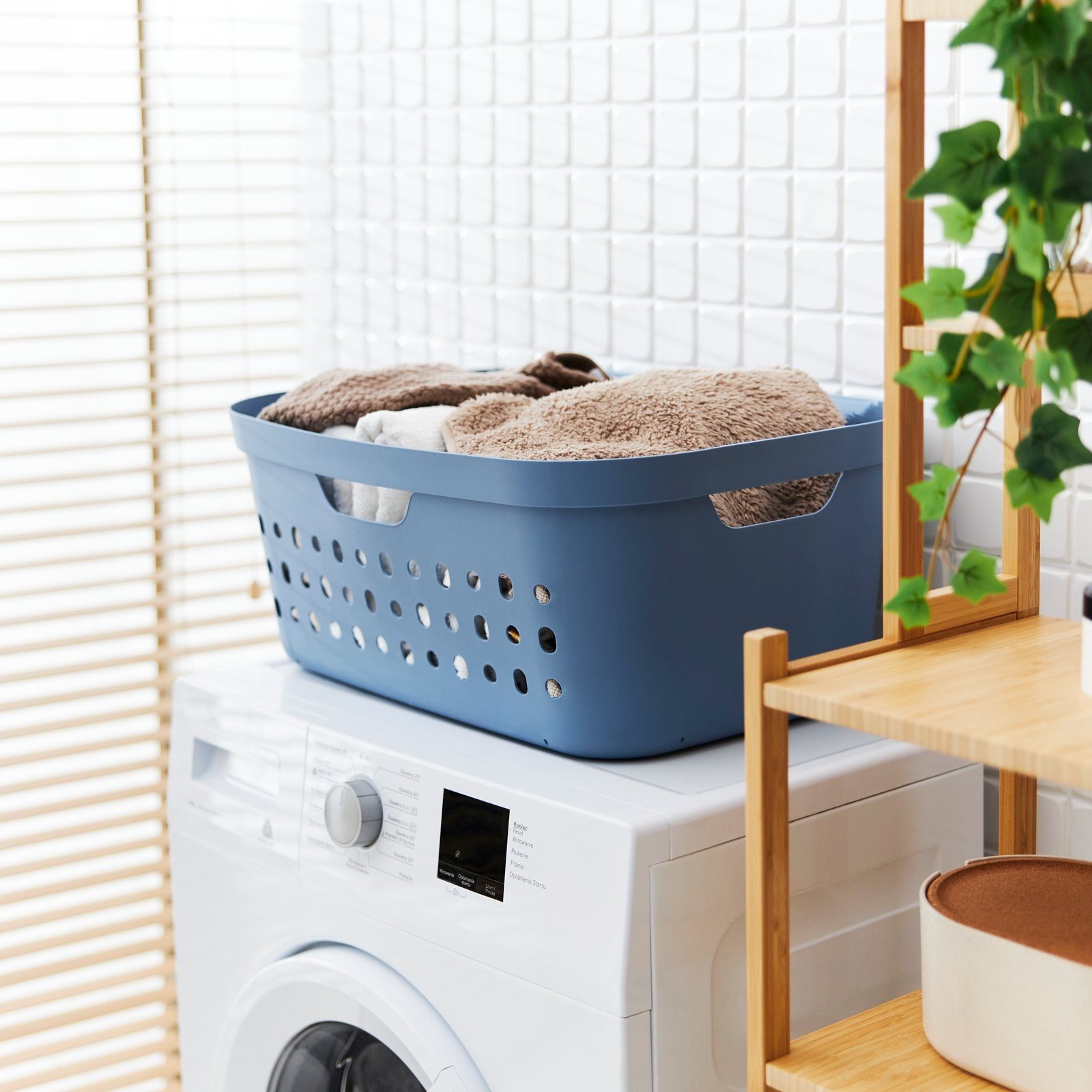 ROTHO Wäschekorb JONA Wäschebehälter 39l mit ergonomischen Griffen – Bild 5 von 5
