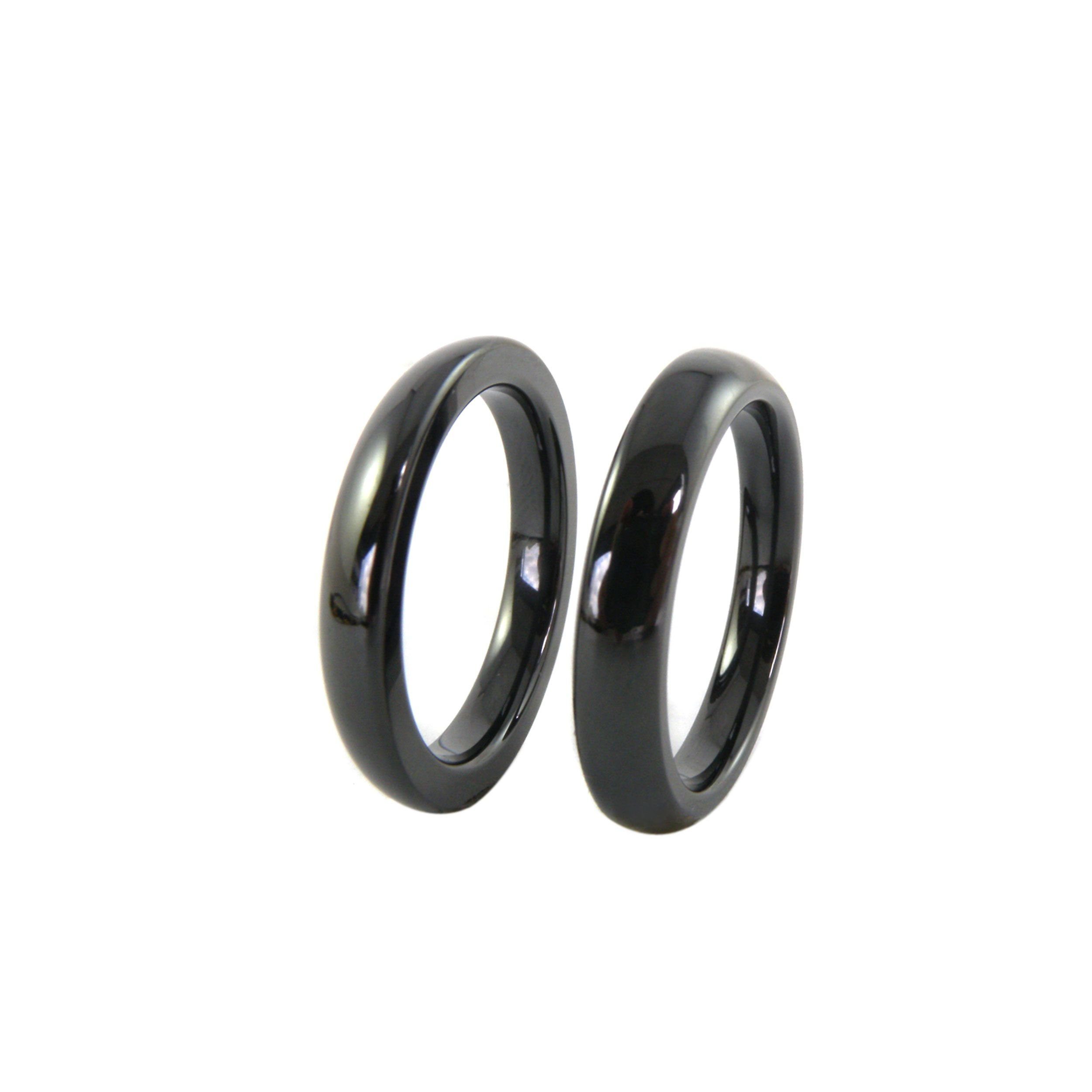 Ring "Black" Ring-Set Kingka Keramik Set Außen schwarz