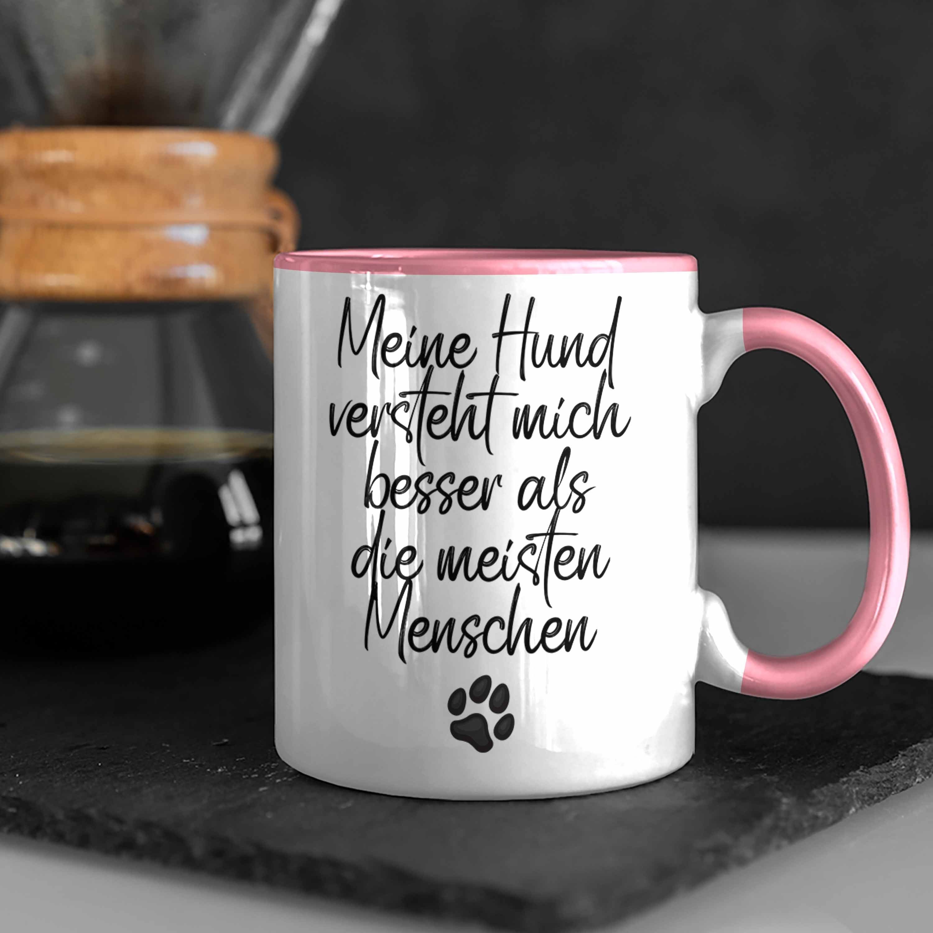 Tasse Versteht Kaffee-Becher Hund Bes Rosa Geschenk Hundebesitzer Mein Mich Tasse Trendation