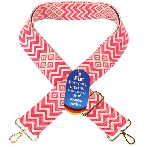 EAZY CASE Schulterriemen Schultergurte für Taschen gemustert Ersatzband für Taschen Schulterband DIY Handtaschenband Boho Pink Mix
