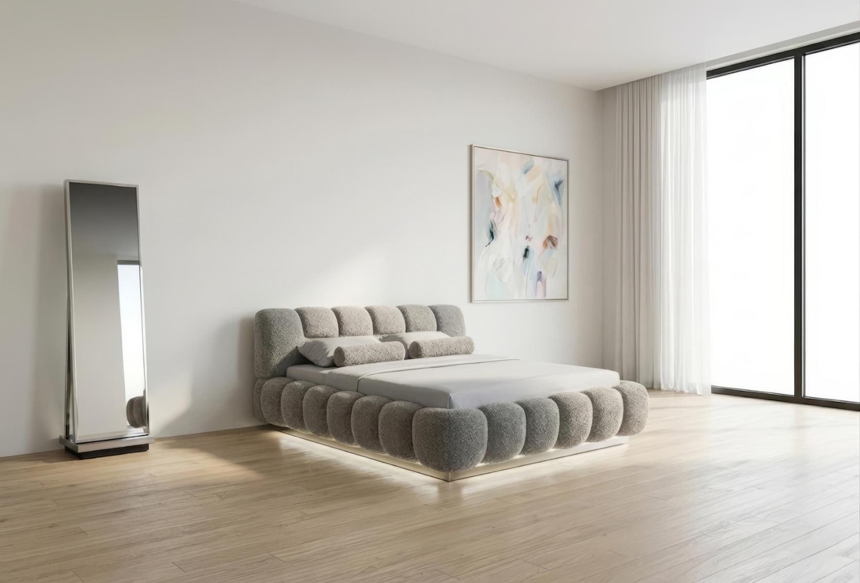 JVmoebel Standspiegel Ganzkoerperspiegel Modern Silber Edel Luxus Design Flur Ankleidezimmer, Made in Europa