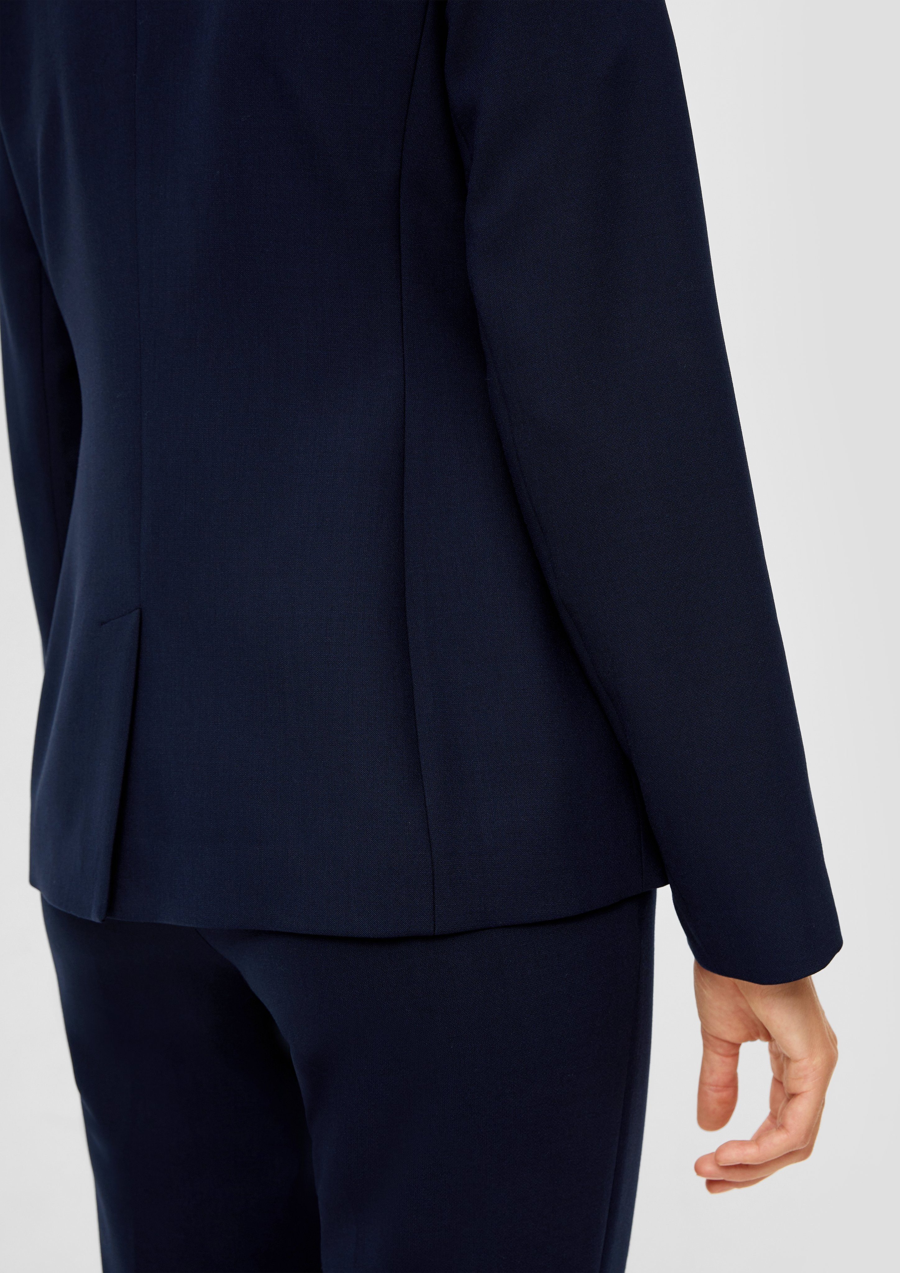 s.Oliver BLACK LABEL Kurzblazer mit Stretch und 1-Knopf-Verschluss