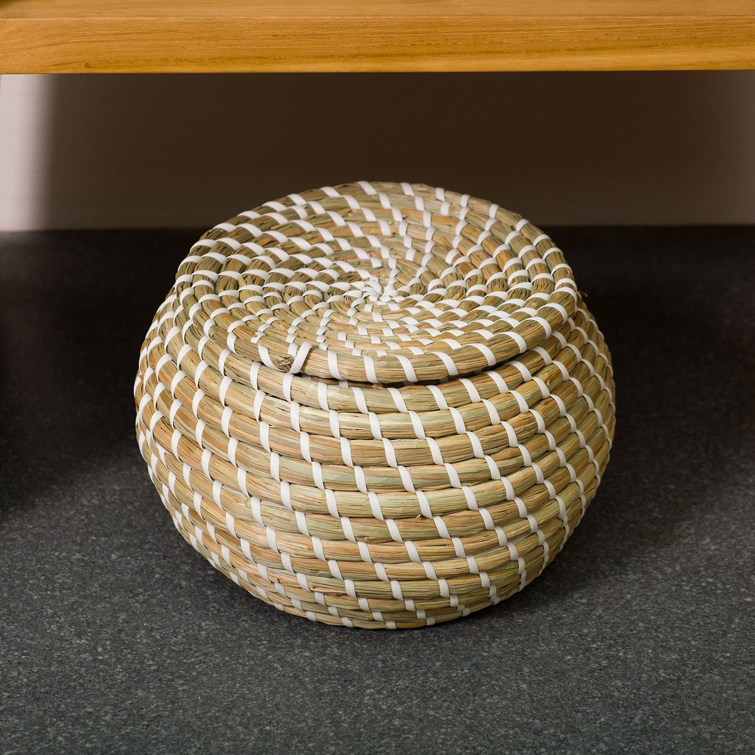 wohnfreuden Aufbewahrungskorb Korb Kendil aus Seegras und Kunstfaser mit De günstig online kaufen