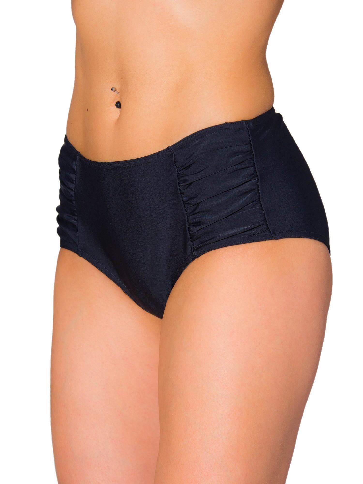 Aquarti Bikini-Hose Aquarti Damen Bikinihose Hotpants mit seitlichen Raffungen