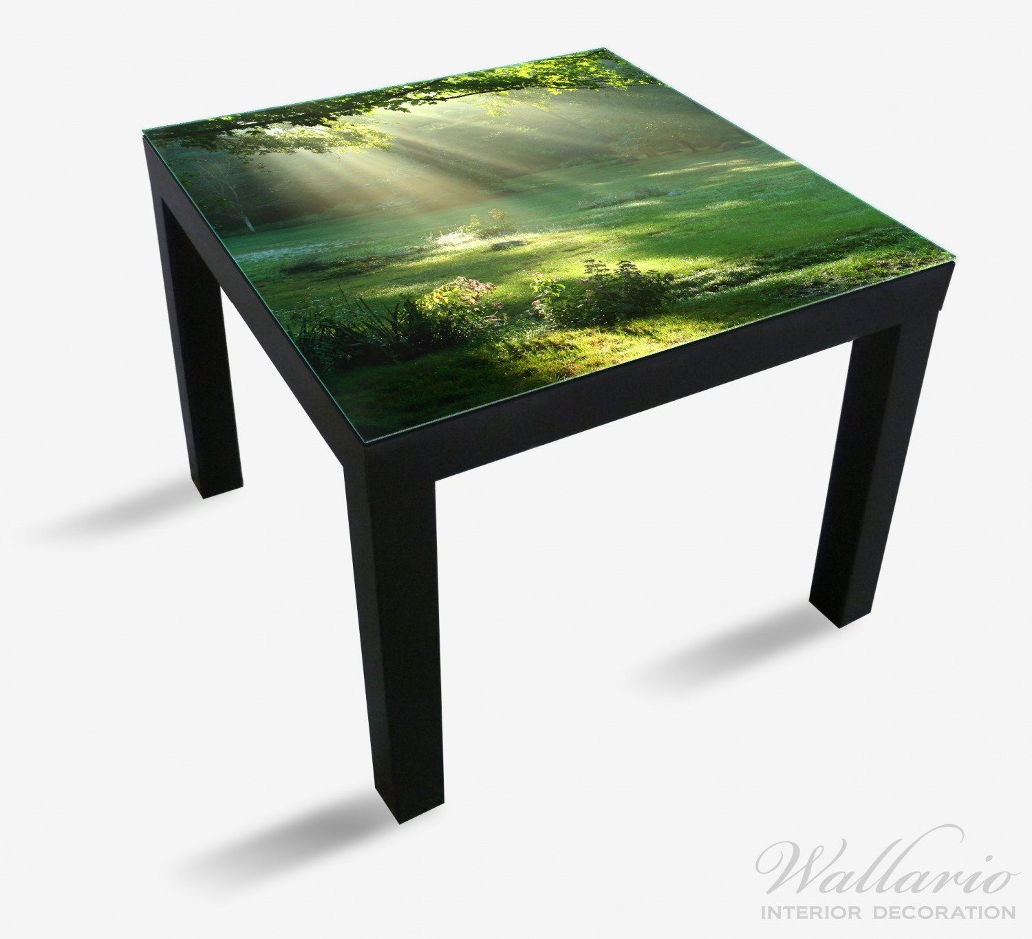 Tisch (1 Lack im geeignet Wallario Ikea Tischplatte Wald für St), Sonnenstrahlen