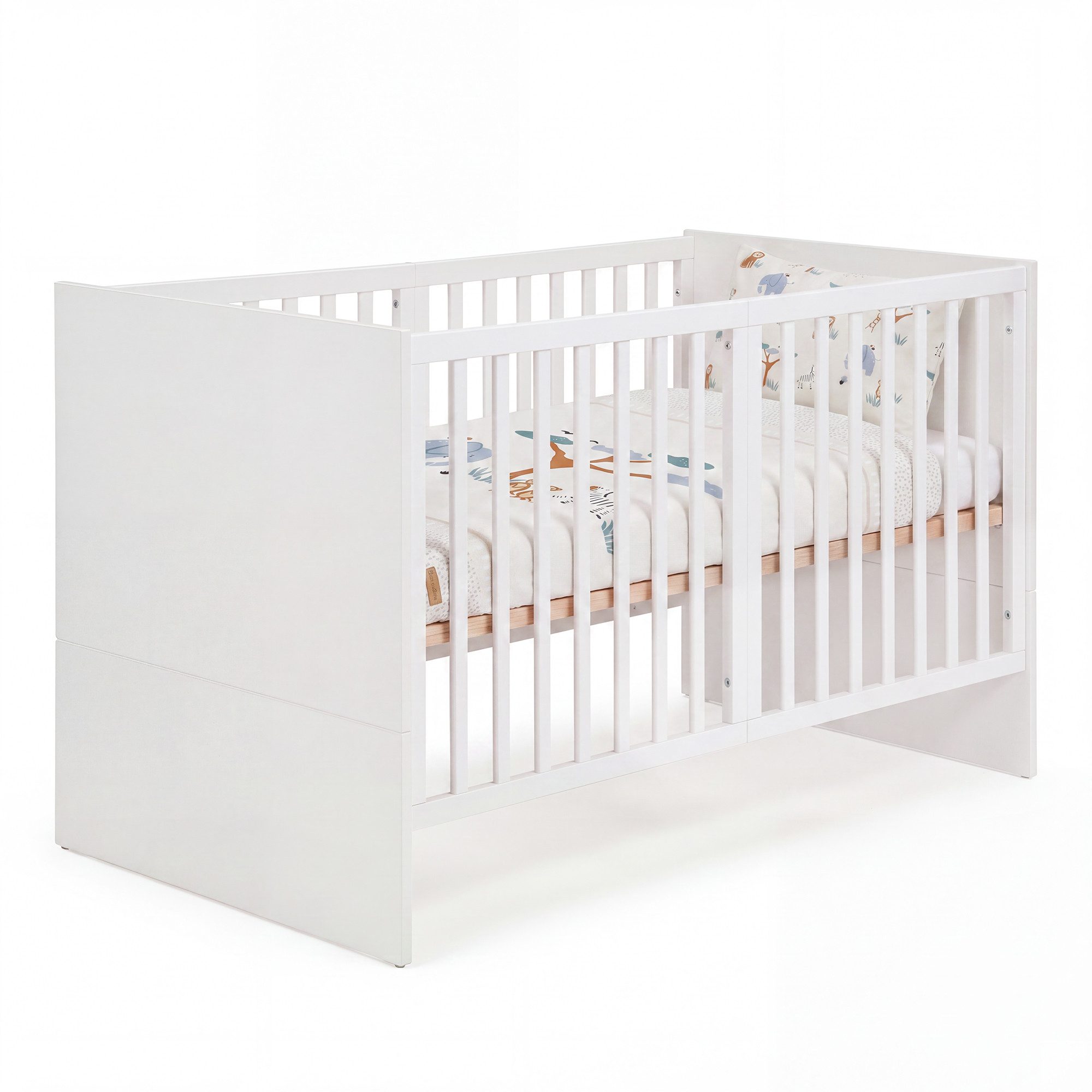 roba® Babybett 70 x 140 cm - verschiedene moderne Designs - aus Holz - mitwachsend, praktisches Gitterbett - Baby Bett ab Geburt - höhenverstellbar
