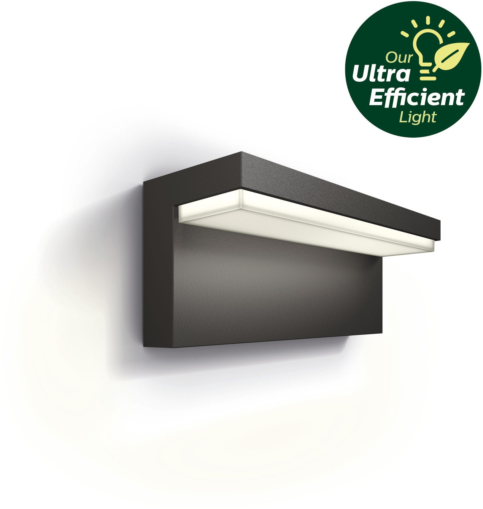 Philips Hue LED Außen-Wandleuchte Outdoor A-Label Bustan Wand UE 3,8W 27K, LED fest integriert