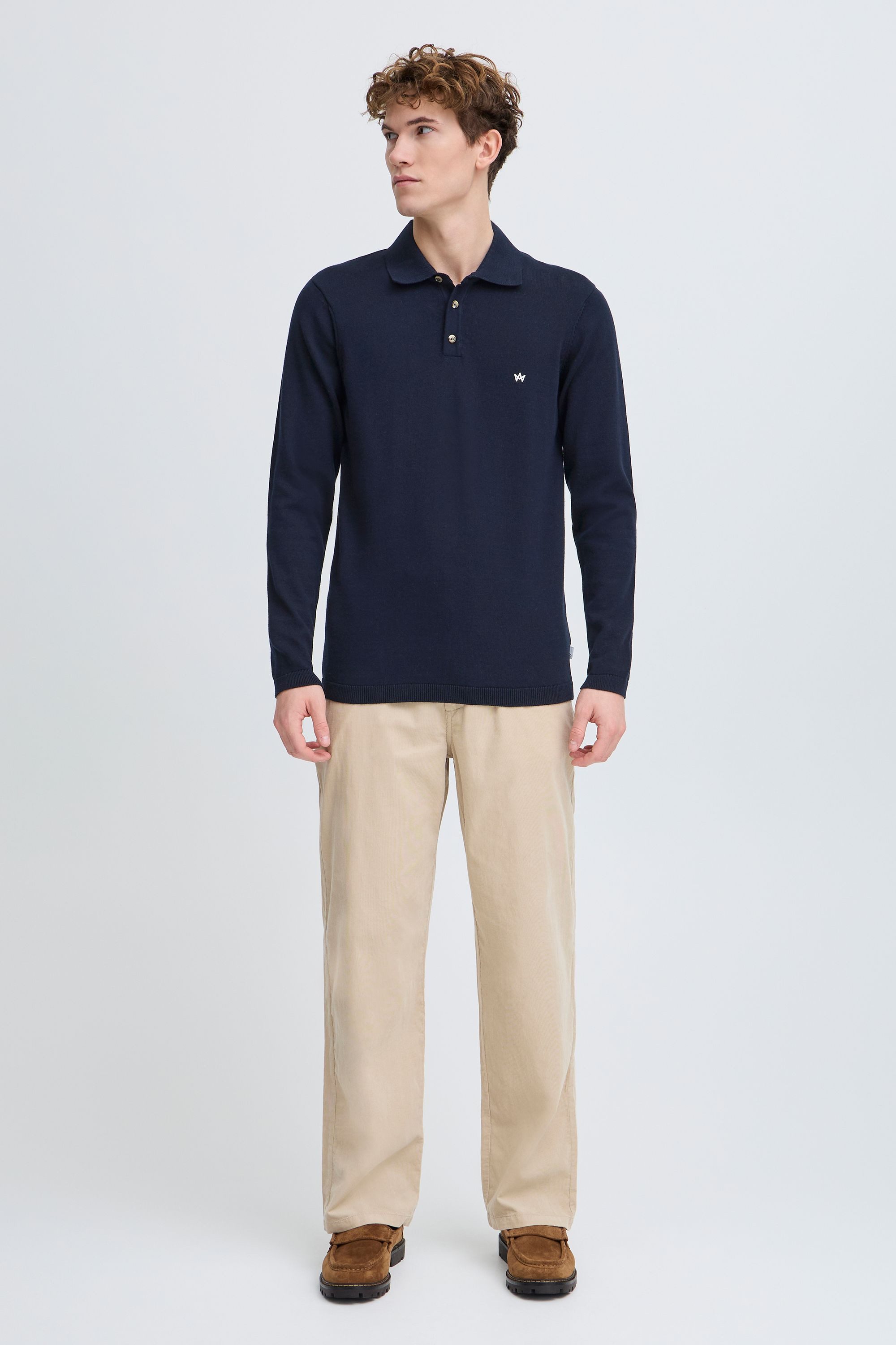 Kronstadt Strickpullover KSEmil Stylisches Longsleeve Polohemd