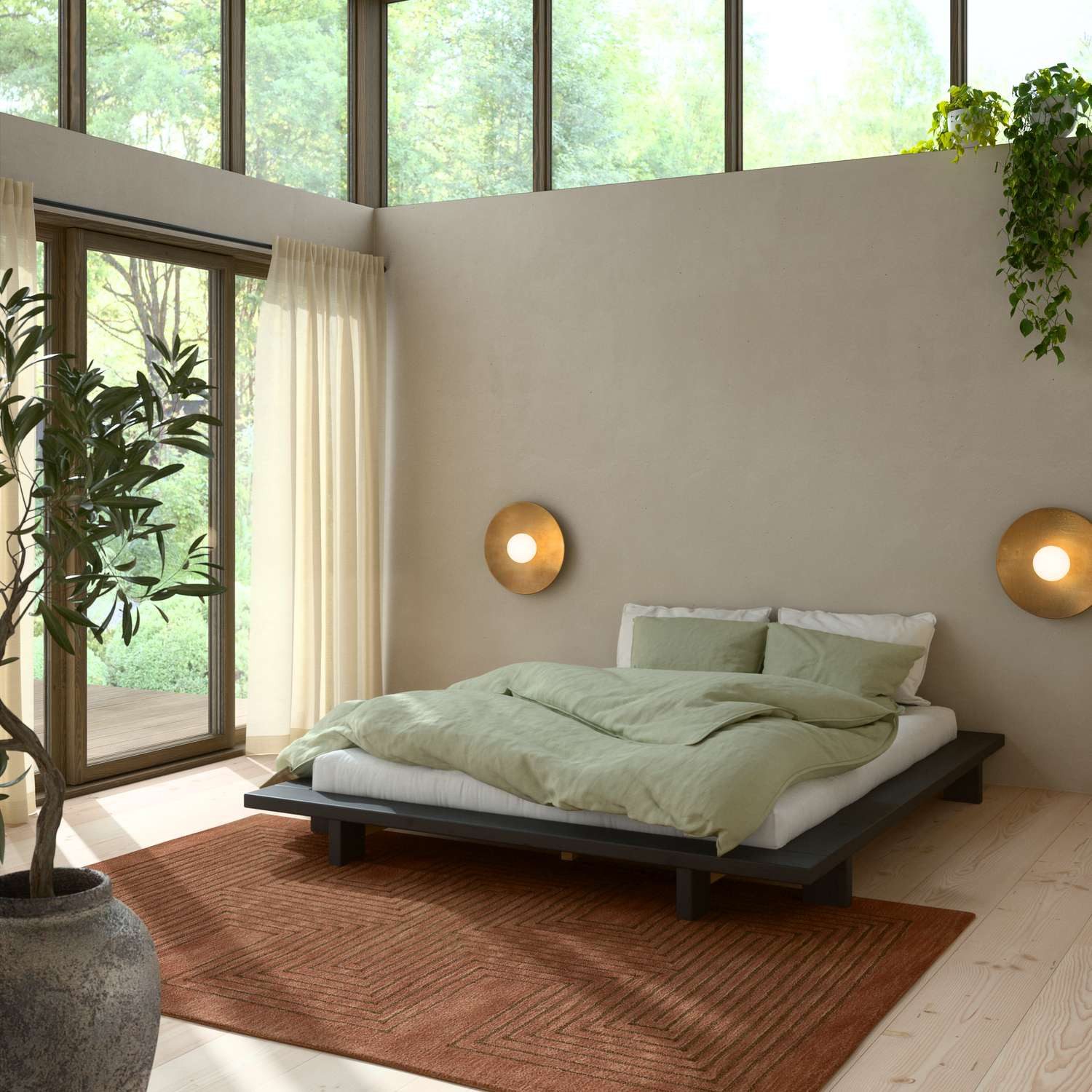 Karup Design Bettgestell Bettgestell JAPAN BED Futonbett aus FSC®-zertifiziertem Massivholz (Mit Lattenrost), zeitlos, bequem & in mehreren Farben und Größen erhältlich.