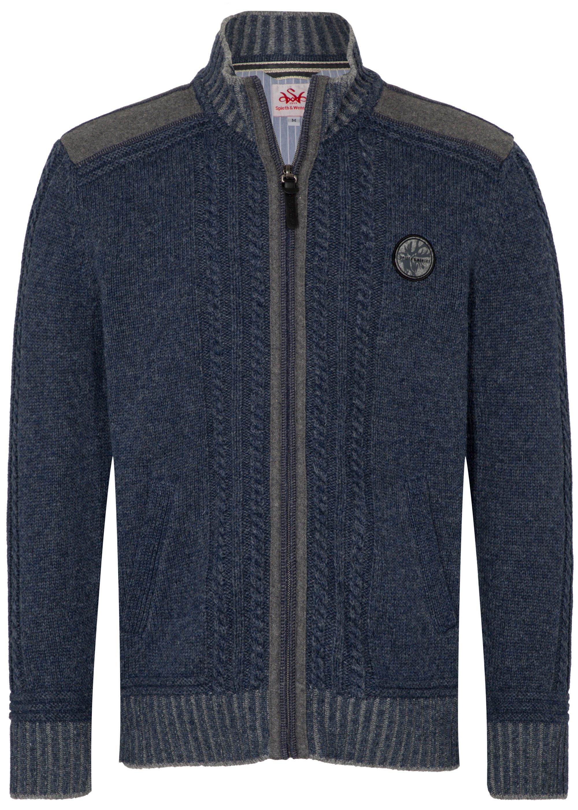 Spieth & Wensky Strickjacke Erato Hirschkopfpatch günstig online kaufen
